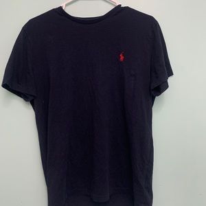 Dark blue polo shirt